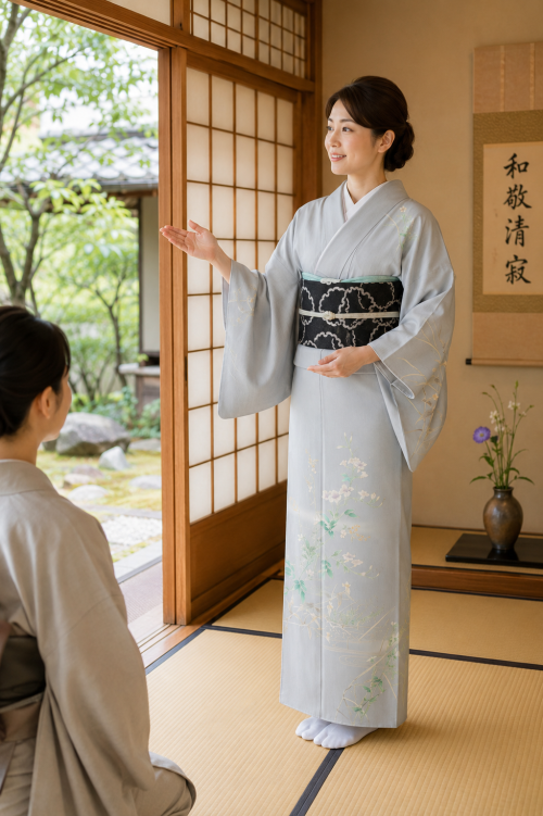 高級付け下げ [正絹未仕立て]　お茶会や入学式・卒業式や観劇