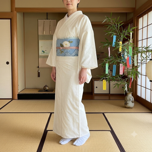 お召と野口の名古屋帯