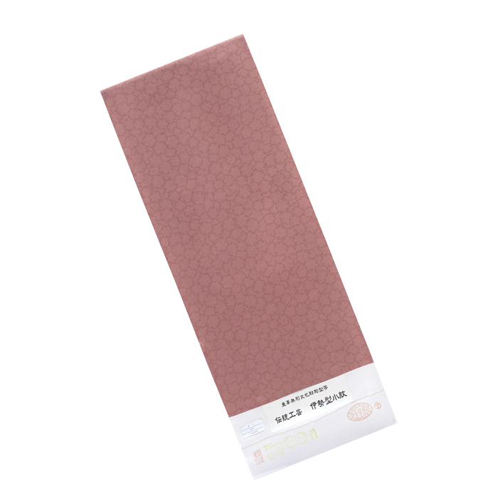 重要無形文化財彫型写 伊勢型小紋 雪輪柄 正絹反物 ときがら茶｜伝統工芸の上品な着物 未仕立て｜お茶席・観劇・食事会・日本製