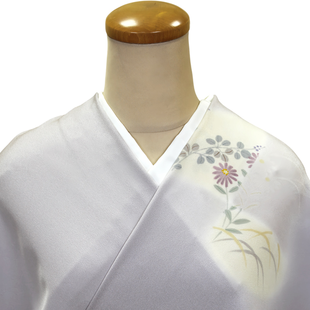 高級付け下げ [正絹未仕立て] 四季を纏う 丹後ちりめん －市松に吉祥の