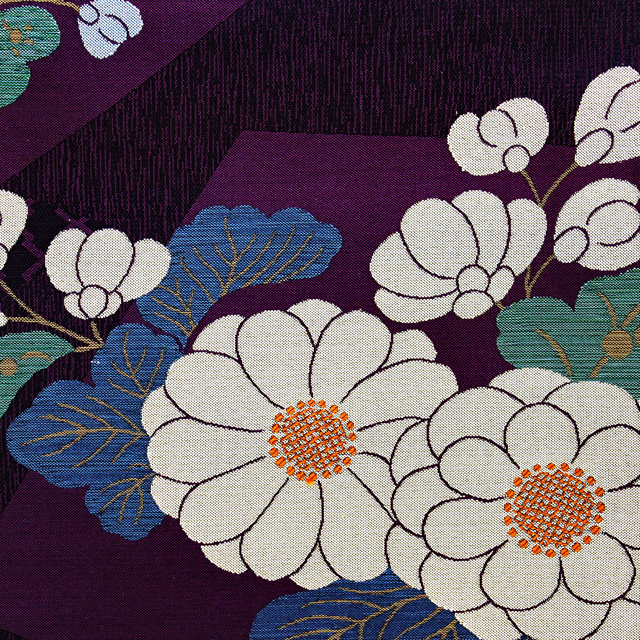 西陣織 袋帯｜伝統工芸士 四代目 蔦屋九兵衛 制織 「蔦」シリーズ 椿菊