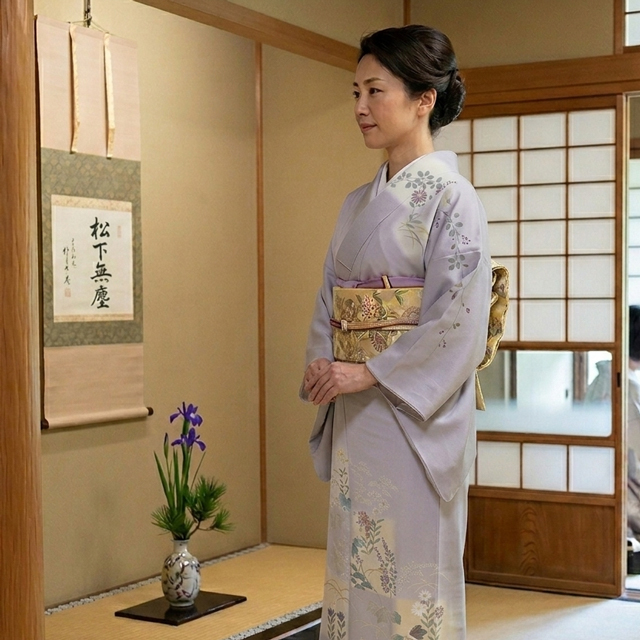 西陣金華山唐織袋帯 黄金地花唐草文様 正絹 茶会・慶事・フォーマル用