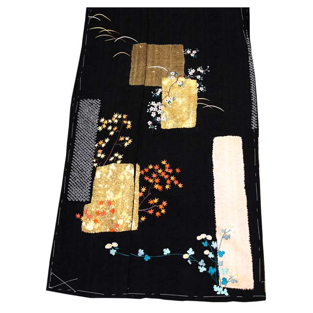 高級訪問着 正絹[絞りと花染めの大㐂百花]　パーティーやコンサート、祝賀会、観劇と個性を出せます